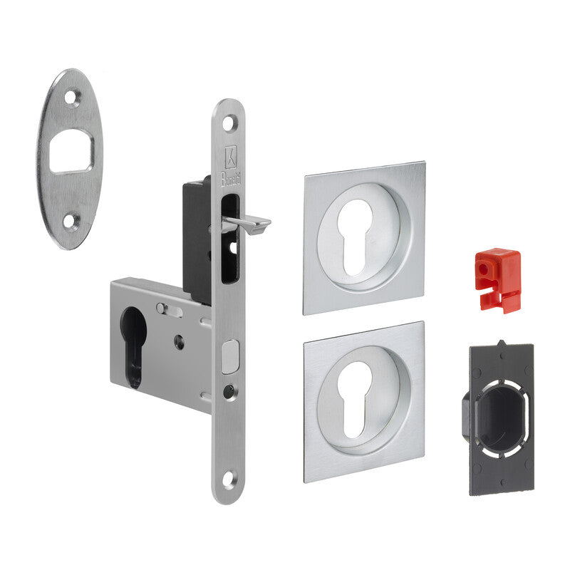 Q.TA' 1 KIT MANIGLIE QUADRO PORTA SCORR CILINDRO EASY G500T BCO