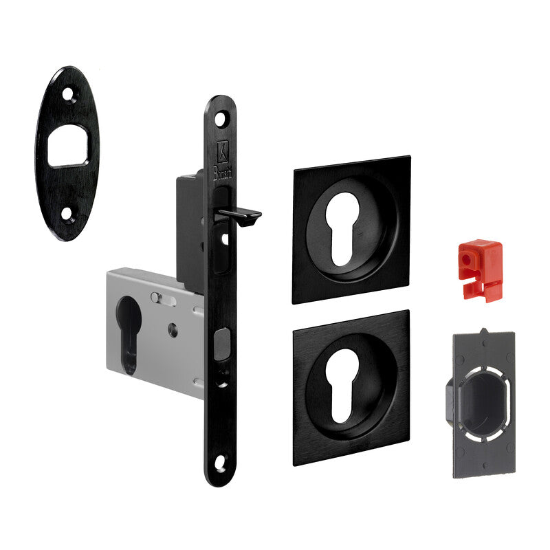 Q.TA' 1 KIT MANIGLIE QUADRO PORTA SCORR CILINDRO EASY G500T NERO