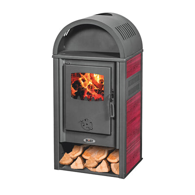 Q.TA' 1 STUFA LEGNA 8 KW VIENNA BORDEAUX