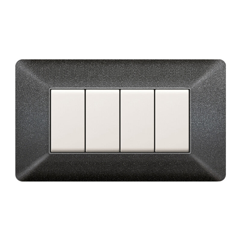 Q.TA' 1 PLACCA EASY MATIX GRIGIO NOTTE 4P