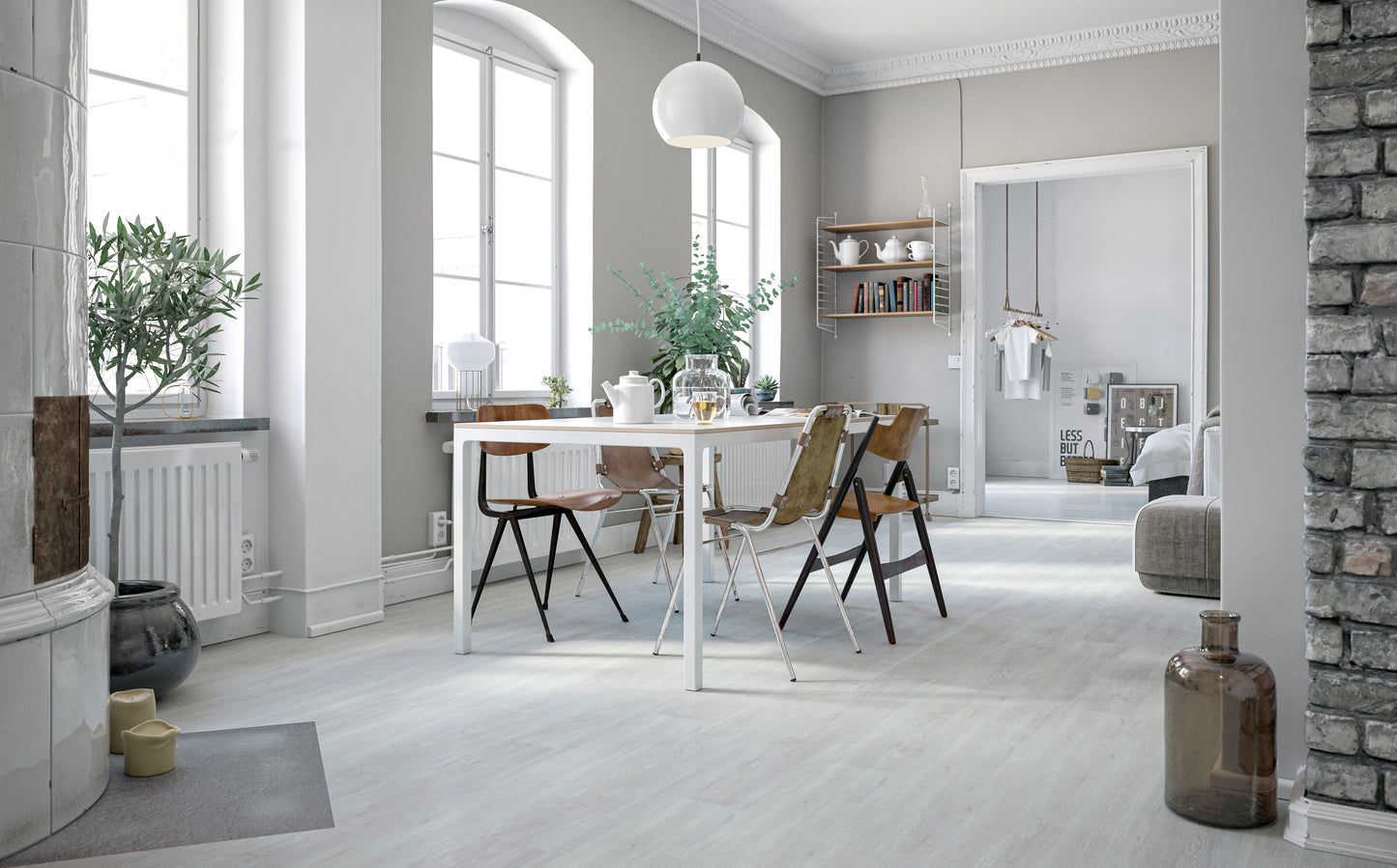 PARQUET VINILICO SPC 4,5 MM BIANCO AVIGNON 2,18 MQ