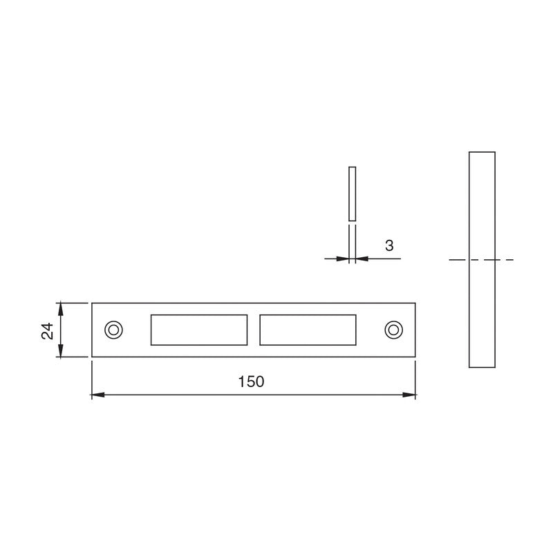 Q.TA' 5 ISEO 038 CONTROPIASTRA P/SERRATURA 981 983