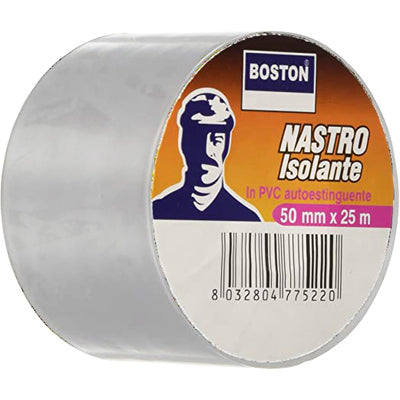 Q.TA'. 3 BOSTON NASTRO ISOLANTE BIANCO 50MMX25M