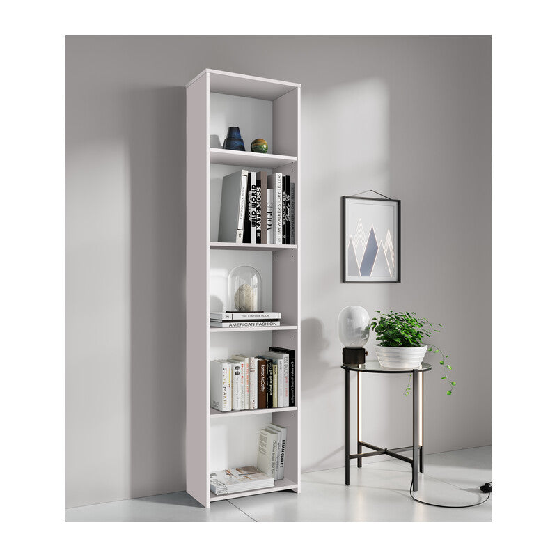 Q.TA' 1 KIT LIBRERIA 4 RIPIANI 45X25XH183 CM BIANCO
