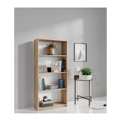 Q.TA' 1 KIT LIBRERIA 3 RIPIANI 65X25XH138 CM ROVERE BARLY