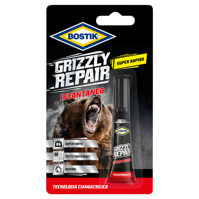 Q.TA'. 12 BOSTIK GRIZZLY REPAIR ISTANTANEO 3 G BLISTER