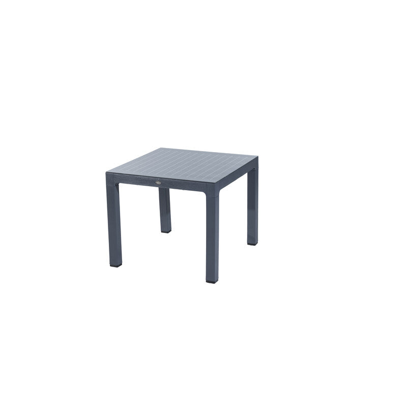 Q.TA' 1 TAVOLO C/VETRO REGNUM 90X90XH75CM ANTRACITE
