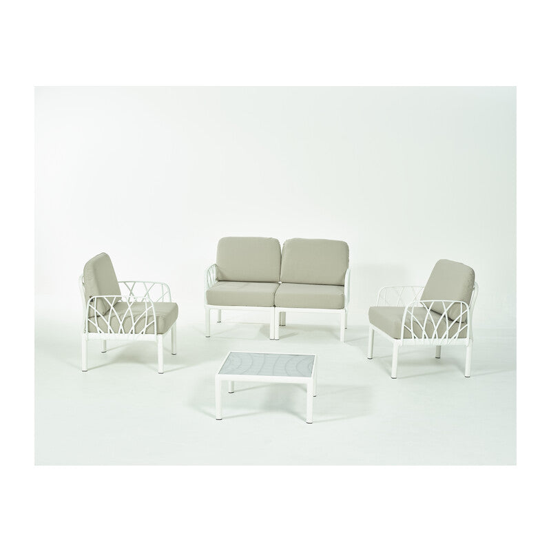 Q.TA' 1 SALOTTO GARDA 4 C/CUSCINI BIANCO