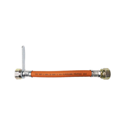 Q.TA' 6 FLESSIBILE P/CENTRALINE GOMMA 70CM FEM/FEM 1/2 GAS