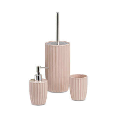 Q.TA' 3 SET DA BAGNO CERAMICA 3 PEZZI COLORI ASSORTITI