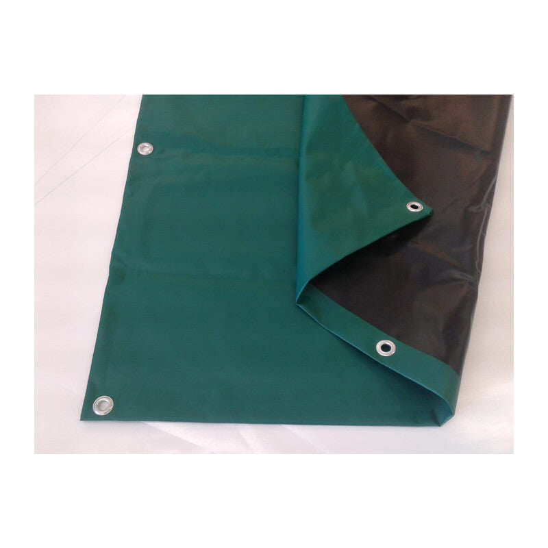 Q.TA' 1 TELONE PE PESANTE C/OCCHIOLI 240 G VERDE 6 X 8 M