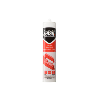 Q.TA' 25 SELSIL SILICONE ACETICO PLUS GRIGIO 280 ML RAL 7040