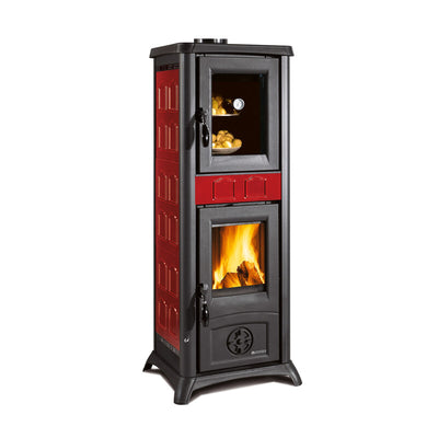 Q.TA' 1 STUFA LEGNA C/FORNO 7.3 KW GEMMA 5.0 BORDEAUX