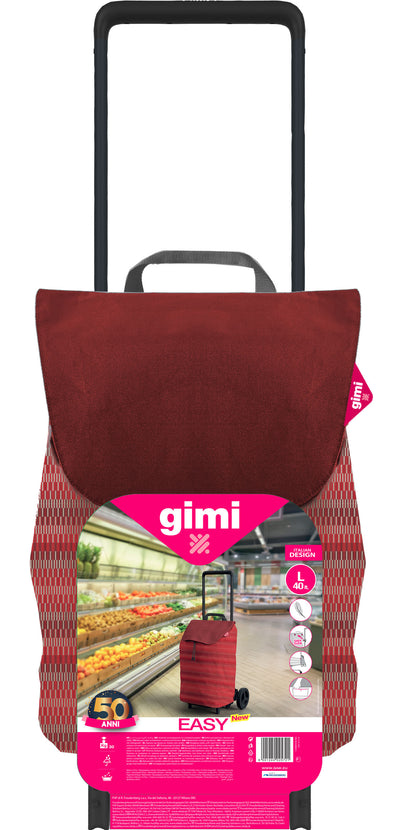 GIMI CARRELLO SPESA EASY 40 L ROSSO