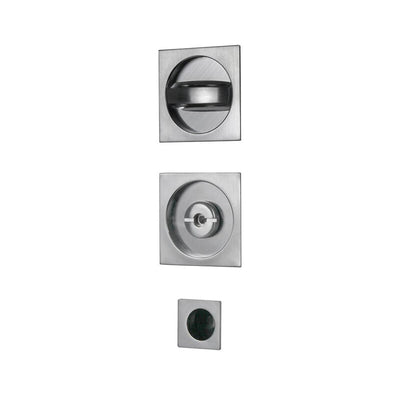 Q.TA' 1 KIT MANIGLIE QUADRO PORTE SCORREVOLI CROMO