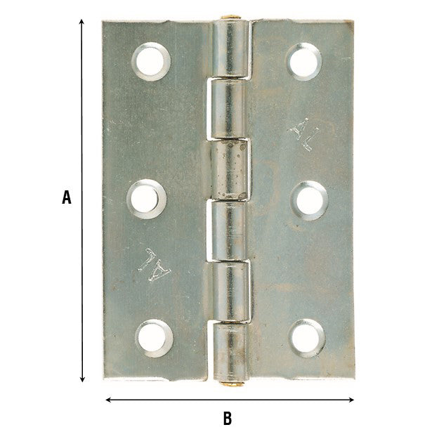 Q.TA'. 24 CERNIERA PERNO FISSO 838 ACC ZIN PESAN 28,5X1,4X30 MM