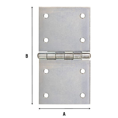 Q.TA'. 24 CERNIERA RETTANGOLARE 26X52 MM ZINCATA