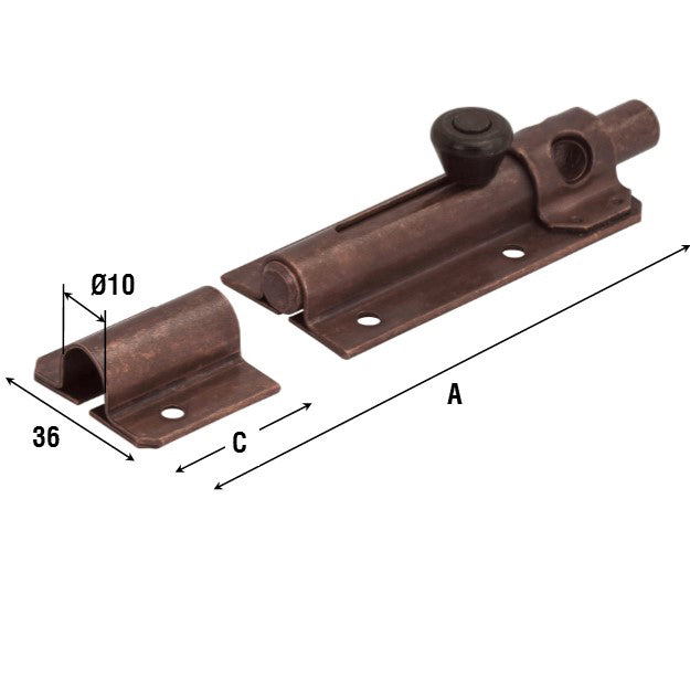 Q.TA'. 10 CATENACCIO PORTALUCCHETTO 248 BRONZ 105 MM