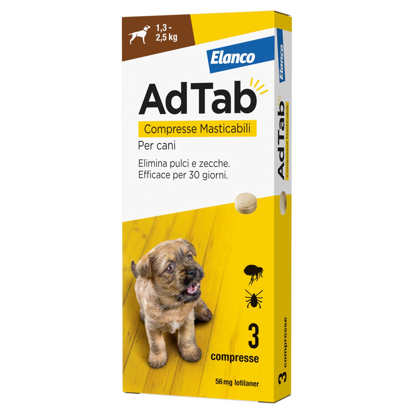 ADTAB COMPRESSE MASTICABILI PER CANI 1,3 - 2,5 KG