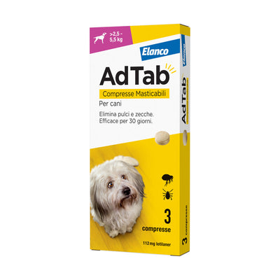 Q.TA' 1 ADTAB COMPRESSE MASTICABILI P/CANI 2,5 - 5,5 KG