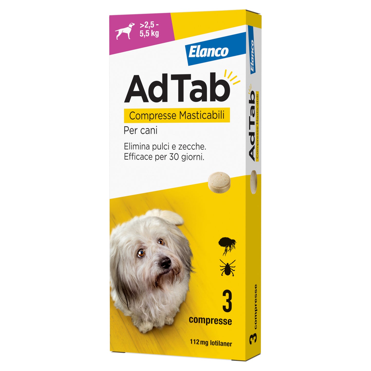 ADTAB COMPRESSE MASTICABILI PER CANI 2,5 - 5,5 KG