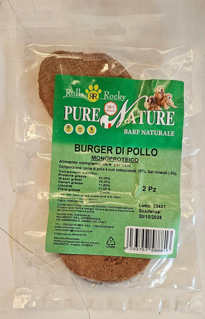 Q.TA'. 10 BURGER PETEATALY MONOPROTEICO 100 G POLLO