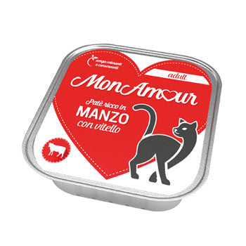 Q.TA'. 34 CIBO GATTO MONAMOUR 100 G MANZO E VITELLO