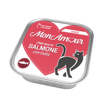 Q.TA'. 34 CIBO GATTO MONAMOUR 100 G TROTA E SALMONE