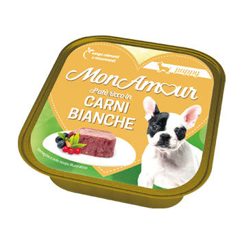 Q.TA'. 22 CIBO CANE MONAMOUR 150 G PUPPY CARNI BIANCHE