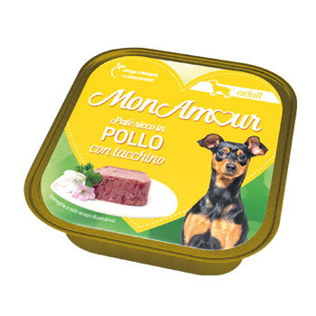 Q.TA'. 22 CIBO CANE MONAMOUR 150 G POLLO E TACCHINO