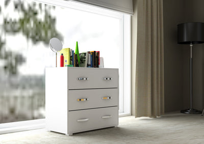 LINEA MODERN CASSETTIERA 3C BIANCO FR. CM 81X91X45