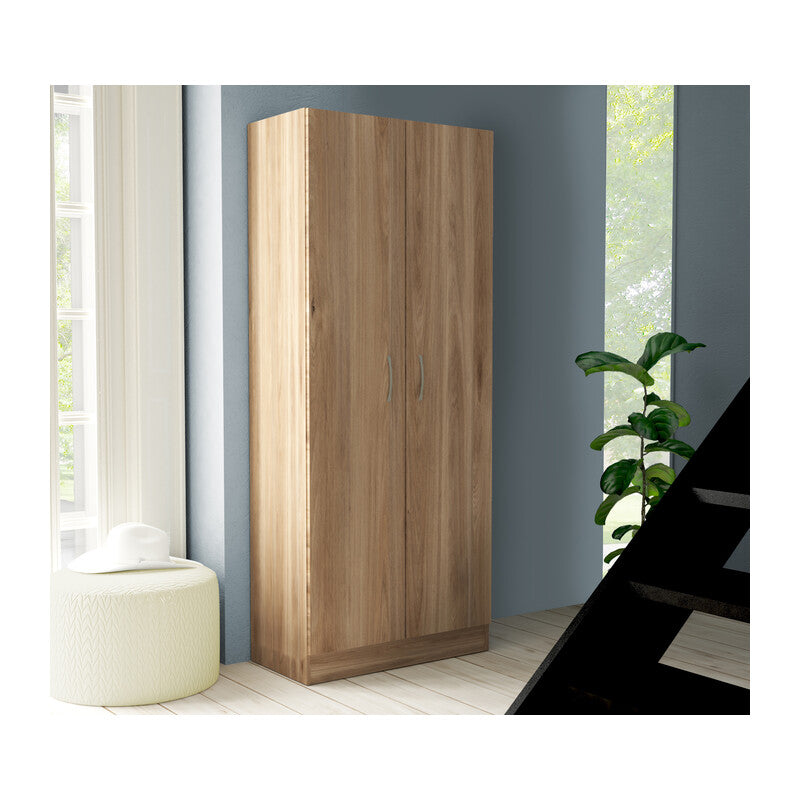 Q.TA' 1 KIT ARMADIO 2 ANTE 71X51,5XH181 CM ROVERE