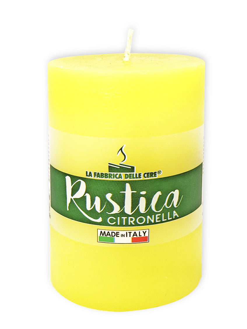 Q.TA'. 4 MOCCOLO RUSTICO CITRONELLA 10X10