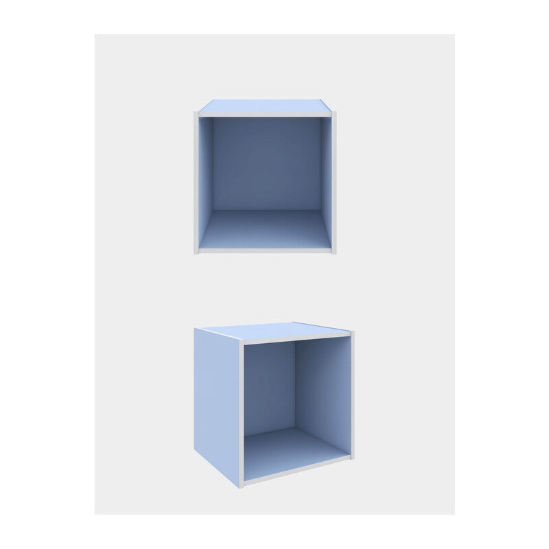 Q.TA' 1 CUBO 35X29X35 CM AZZURRO