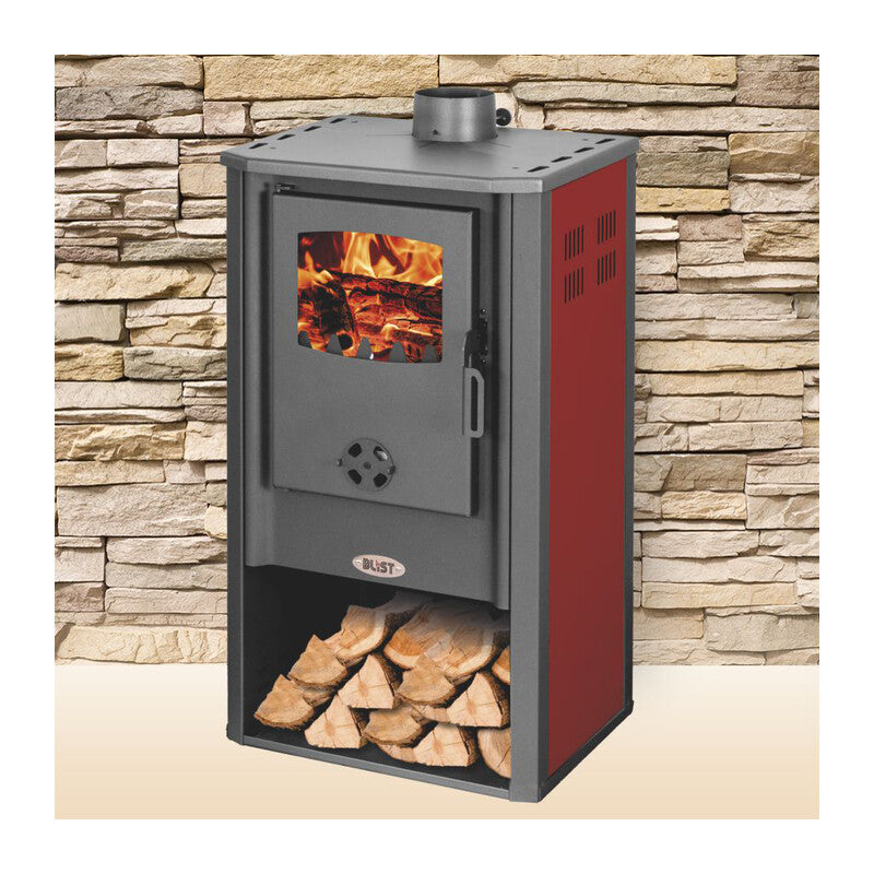 Q.TA' 1 STUFA LEGNA 7,2 KW ATENE ROSSO