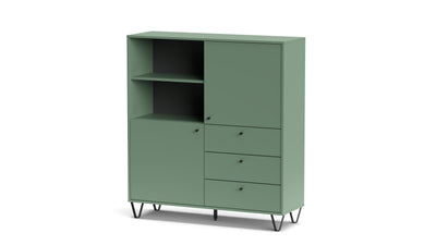 MOBILE ALDO AL6 2A+3C CM 123X40X135 SMOKY GREEN