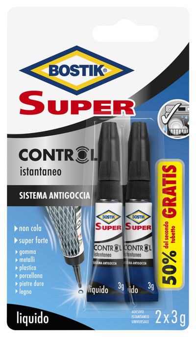 Q.TA'. 24 BOSTIK SUPER CONTROL ISTANTANEO 2X3 G BLISTER