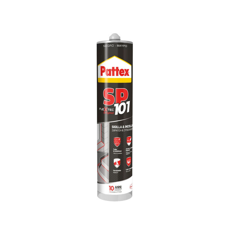 Q.TA' 1 PATTEX SILICONE SP101 NERO 280 ML CARTUC.