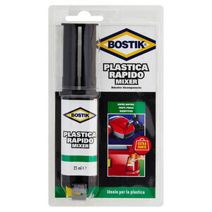 Q.TA'. 6 BOSTIK PLASTICA RAPIDO MIXER 25 ML BLISTER