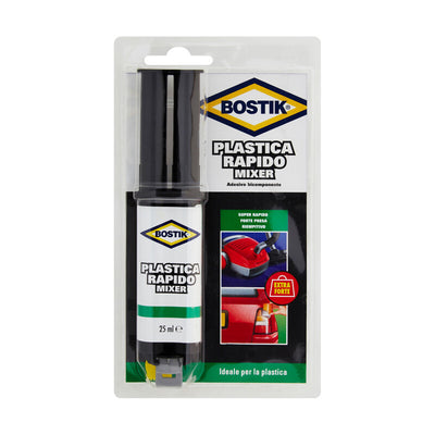 Q.TA' 6 BOSTIK PLASTICA RAPIDO MIXER ADESIVO 25 ML BLISTER
