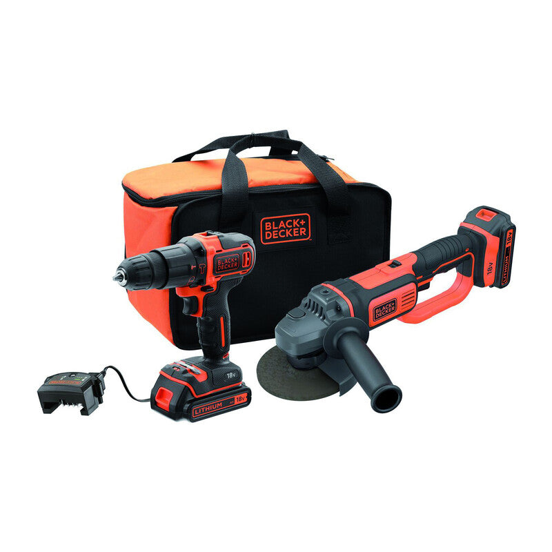 Q.TA' 1 B+D KIT TRAPANO AVV + SMERIGLIATRICE BCK24D2S-QW 18V