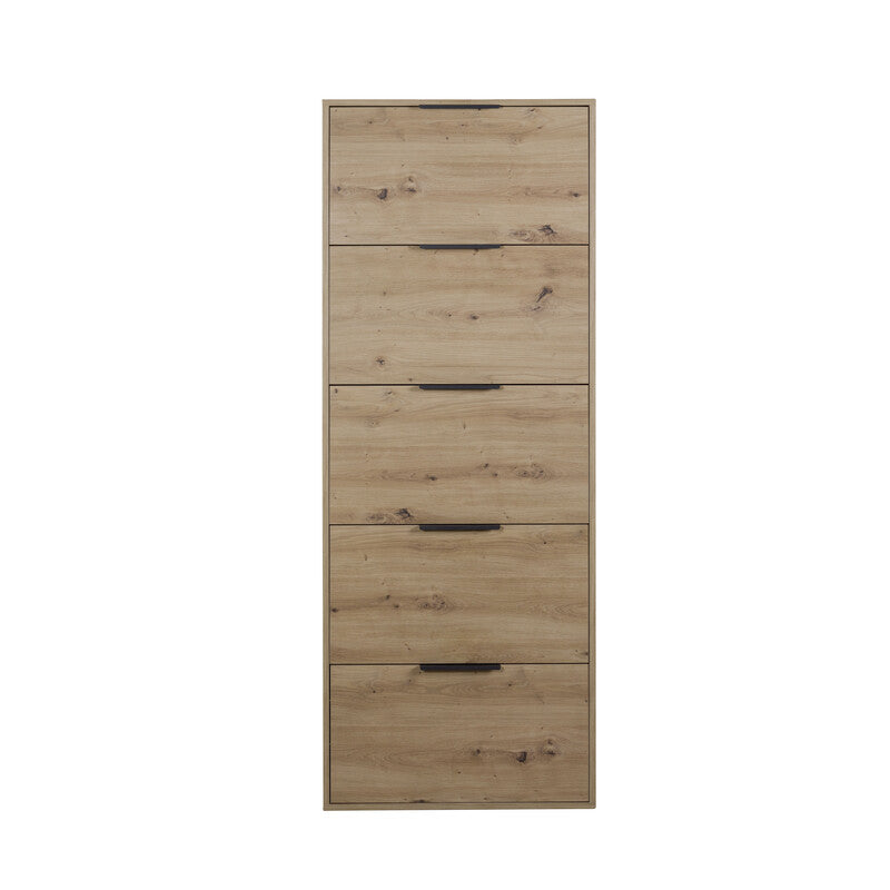 Q.TA' 1 SCARPIERA 5 RIBALTE SLIM CM. 65X15X174 H ROVERE A.