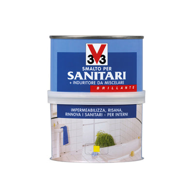 Q.TA' 1 V33 SMALTO P/SANITARI BICOMPON. BIANCO 0,5L X 2