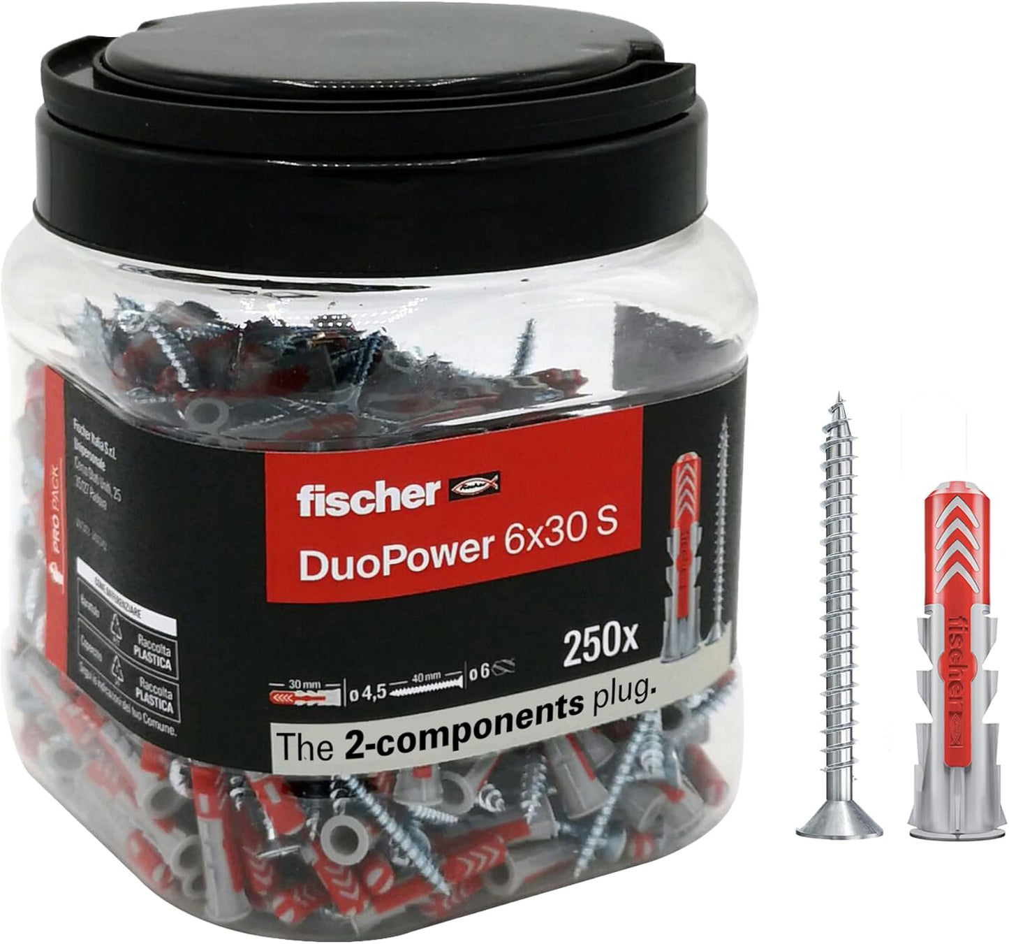 FISCHER TASSELLO DUOPOWER S 6X30 PROPACK 250 Q.TA