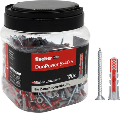 FISCHER TASSELLO DUOPOWER S 8X40 PROPACK 120 Q.TA