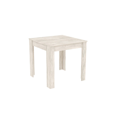 Q.TA' 1 TAVOLO FISSO 80X80XH75CM FRASSINO BIANCO