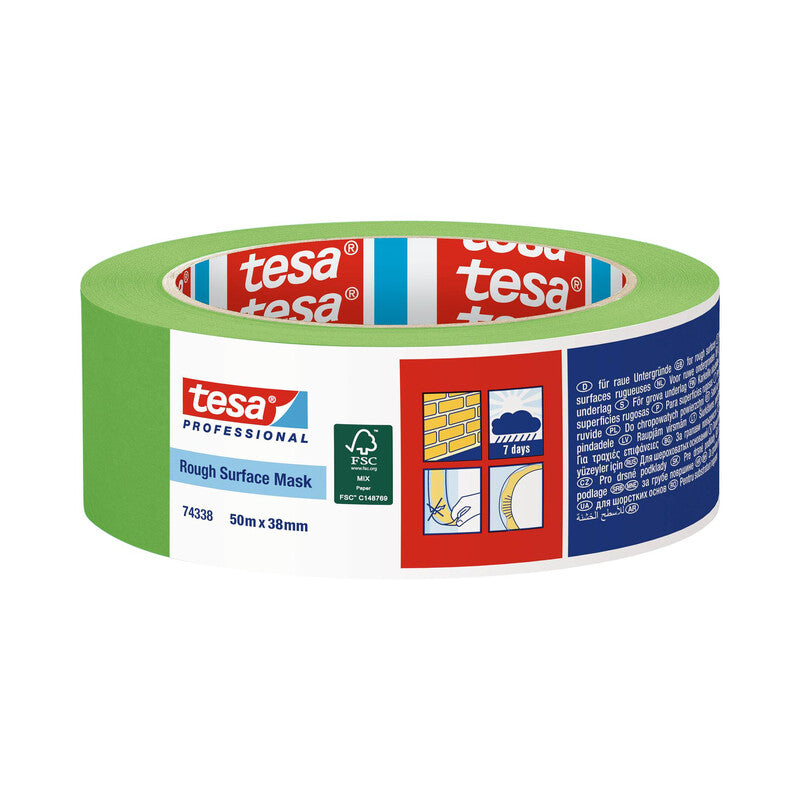 Q.TA' 12 NASTRO CARTA MASCHERATURA RUVIDE 120 25MMX50M VERDE TESA