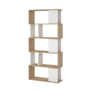 KIT LIBRERIA MAZE 80X29X173 QUERCIA/BIANCO