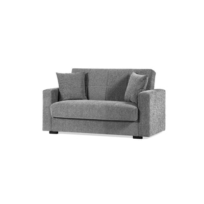 Q.TA' 1 DIVANO 2 POSTI C/CASSETTONE NORA LUMOS GRIGIO