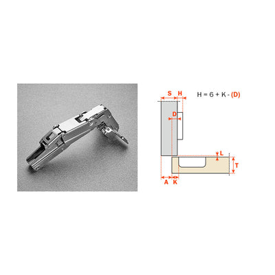 Q.TA' 1 SALICE CERNIERA P/MOBILI C2AFG99 COLLO 9 165 GRADI